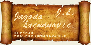 Jagoda Lacmanović vizit kartica